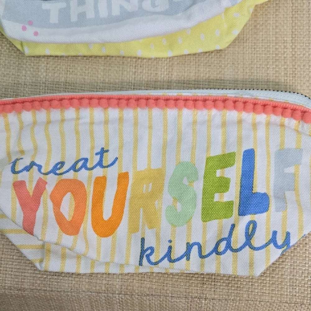 Colorful Motivational Cosmetic Bag Set